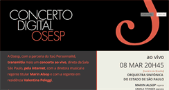Desktop Screenshot of concertodigital.osesp.art.br